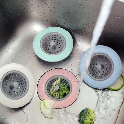 1PCS Portable Silicone Sink Strainer Waste Plug Sink Filter Waste Collector Kitchen Bathroom Accessories Colanders & Strainers