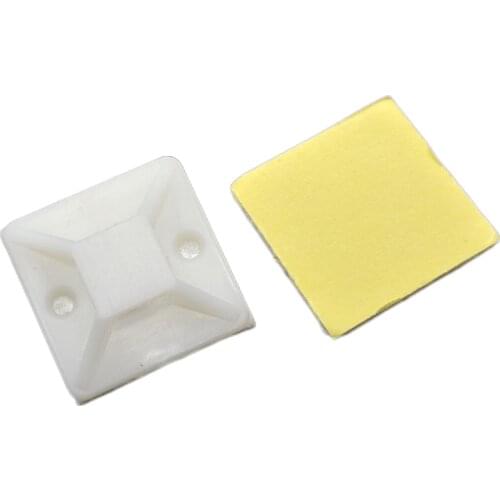 250) Self adhesive cable tie mount,Natural 40x40mm Tie Mount