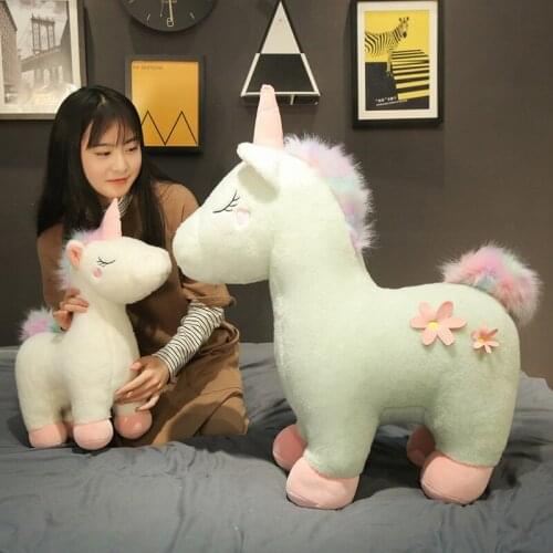35cm cute Plush toys Unicorn Soft Stuffed plush Animals Dolls Horse kids toy baby girl Christmas Birthday Gifts