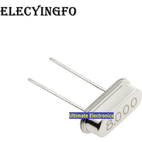 40pcs Passive crystal HC-49S 8MHZ 8M Crystalline DIP 2feet