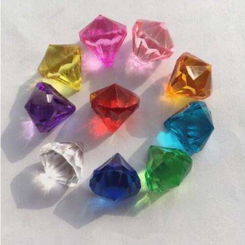 3.5*3CM Diamond Jewels Treasure Chest Pirate Acrylic Crystal Gems Vase Filler Party Favor Home Decor DIY Art Centerpiece Craft