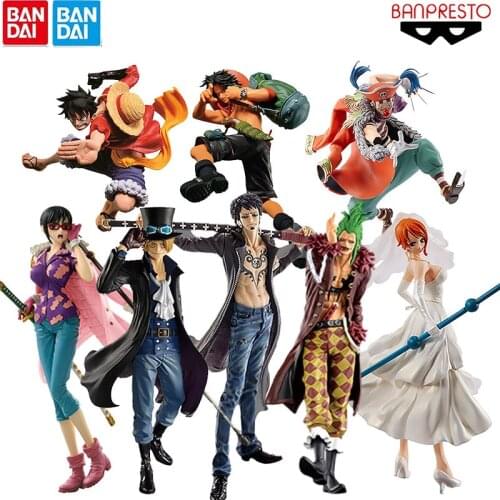 Bandai Original ONE PIECE SC Top Decisive Battle Anime Figures Luffy Nami Ace Paulie Action Figure Model Kids Gift Model Toy