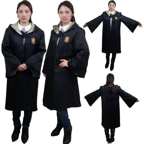 Adult Kids Cosplay Costume Potter Necklase Scarf Tie Magic Wand Hermione School Uniform Robe Halloween Party Costumes