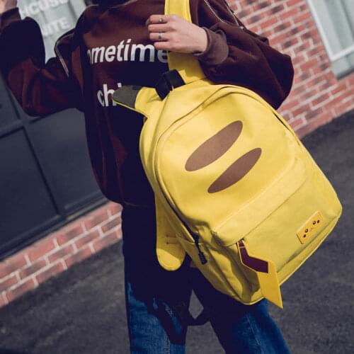 Pokemon Pikachu Canvas Cute Ears Character Backpack School Bag Student Backpack Student Gift Cute Bags