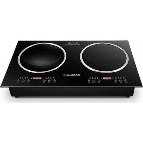 Induction Cooker Embedded Double Stove Induction Cooker Hot Pot Home Use Commercial Intelligent Waterproof 3500W Fierce Fire
