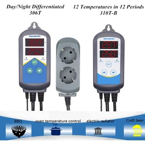 INKBIRD Timer Thermostat 220V Digital Temperature Regulator with Alarm Day/Night Temperature Differentiated/12 Periods of Time
