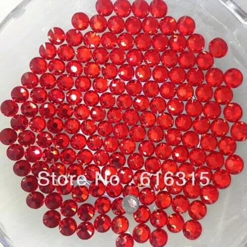 Jpstrass ss20 lt siam with 1440pcs high quality hotfix rhinestone 14 cutting facets 7 big 7 small ,crystal for shoes decoration