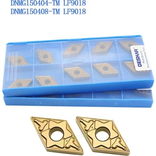 10PCS DNMG150404 DNMG150408 TM LF9018 Carbide Insert 100% Original DESKAR Cutter tools CNC Lathe External Turning Tool For Steel