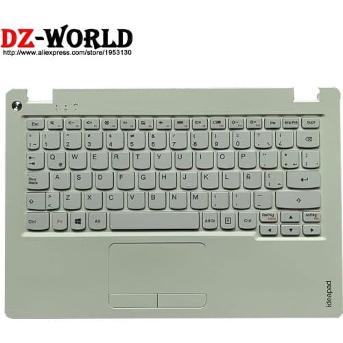 New Latin Spain Keyboard with Shell C Cover Palmrest Upper Case and Touchpad for Lenovo Ideapad 100S-11IBY Laptop 5CB0K48360