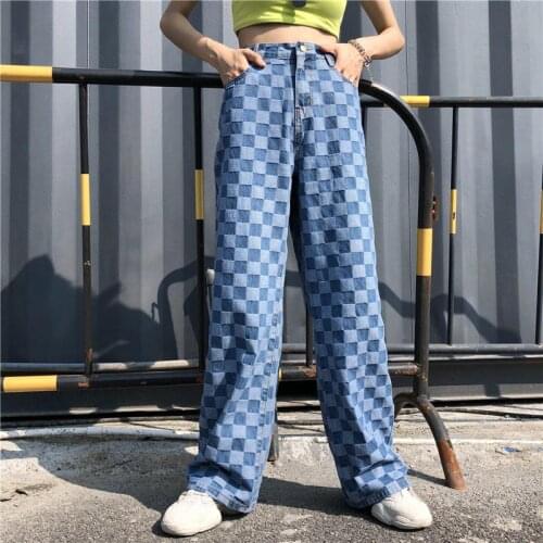 KUDVOGUE Women's Plaid Trousers