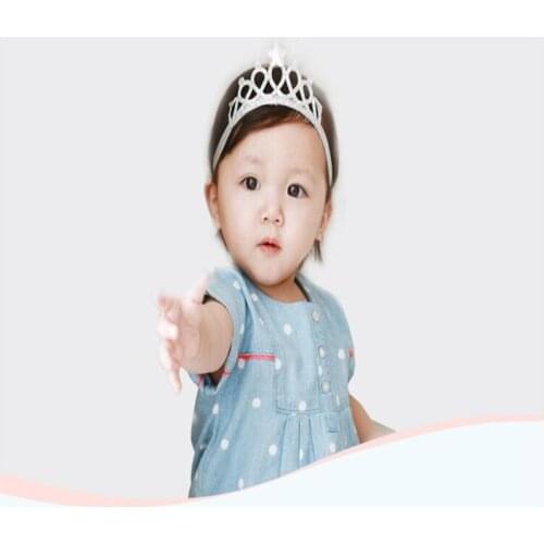LYSUMDUOE Girl Headband Star Tiaras Girl Hair Accessories Crystal Elastic Hair Bands Rim Tie Princess Crown Headwear Gum Jewelry