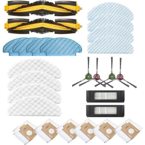 26Pc/Set Main Brush Side Brush Filter Dust Bag for ECOVACS DEEBOT OZMO T8 Vacuum Cleaner Household Cleaning Tools