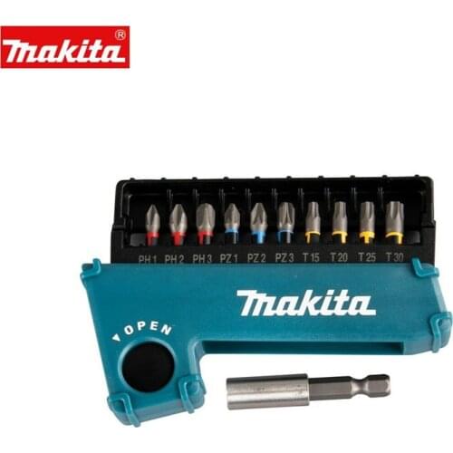 Makita 11 Piece Impact Premier Screwdriver Bit Set Torsion + Magnetic Bit Holder