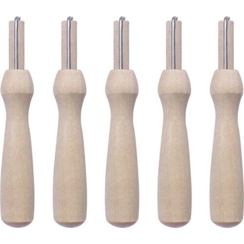 5Pcs Felting Needles Wool Tools Wooden Handle With Needle Felt Needle Felting Tool