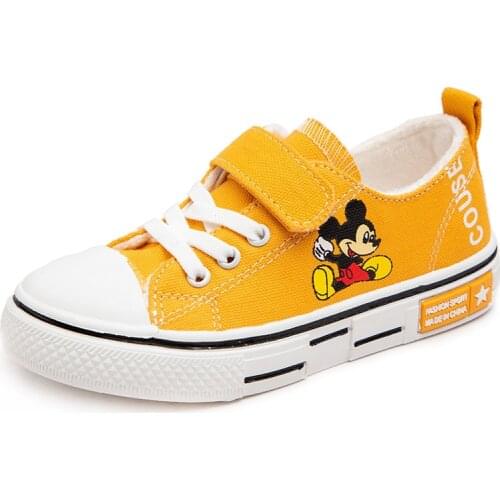 Disney 2021 summer new cartoon Mickey mouse canvas shoes girls casual all-match student casual shoes Childrens sneakers TT1