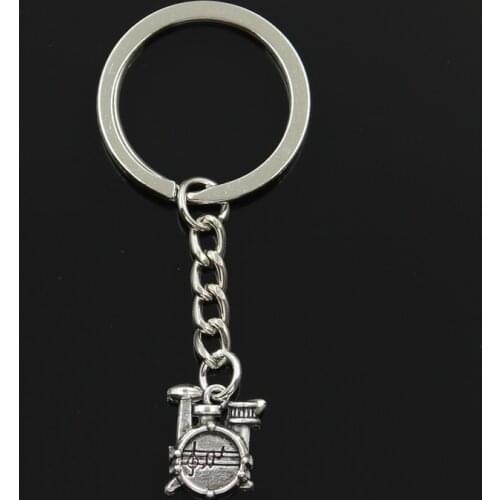 New Fashion Keychain 16x14x4mm Drum Set Stopwatch Pendants DIY Men Jewelry Car Key Chain Ring Holder Souvenir For Gift