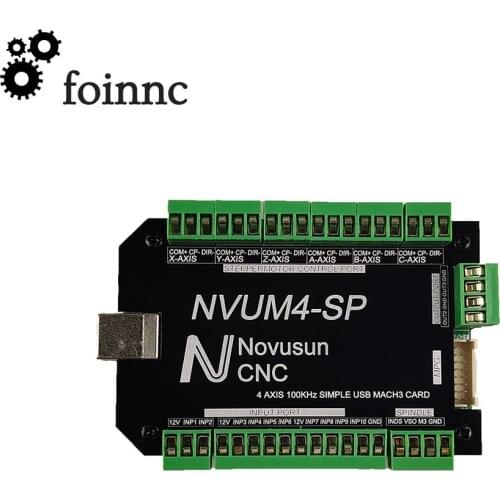 NVUM 4 Axis Mach3 USB Card 300KHz CNC router 3 4 5 6 Axis Motion Control Card Breakout Board for diy engraver engraving machine