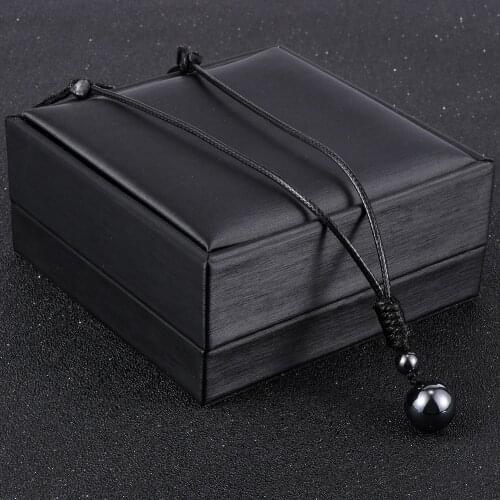 Unisex Men Women Natural Stone Necklace 6/12MM Round Hematite Tiger Eye Lava Stone Beads Pendant Necklace Handmade Jewelry