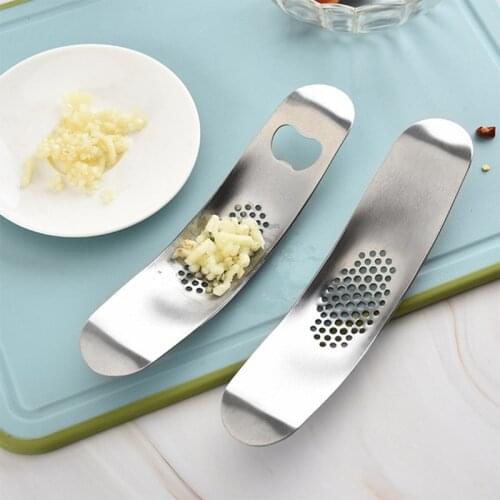 Stainless Steel Garlic Press with Bottle Opener Garlic Crusher Squeezer Slicer Mincer Chopper Vegetable Kitchen Accessories