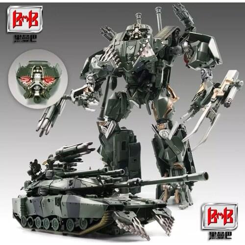 Transformation Robot Toys Action Figure Model Black Mamba LS-10 LS10 Brawl Oversized 28cm Alloy Metal Tank Mode Collection Gift