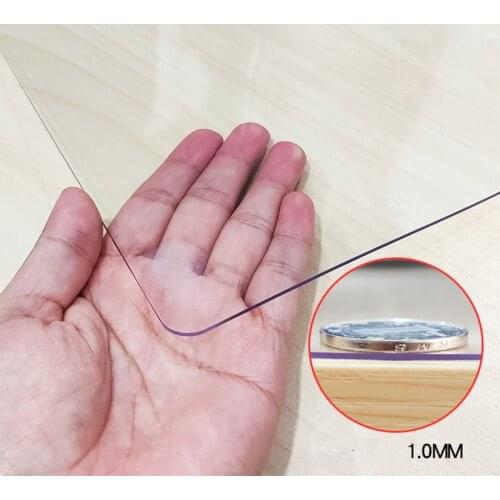 Thickness 1.0mm Tablecloth Waterproof Oil-proof Soft Glass PVC Tablecloth Transparent Home Decor Table Mat Kitchen Table Cover