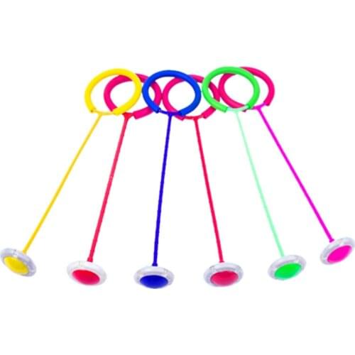Glowing Bouncing Balls One Foot Flashing Skip Ball Jump Ropes Sports Swing Ball Children Fitness Playing Fun Entertainment Toys