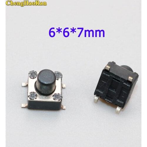 ChengHaoRan 20-100pcs Tactile Tact Push Button Micro Switch Momentary Push Button 6*6*7mm micro switch 6X6X7mm