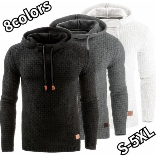 New Fashion Mens Hoodies Slim Hooded Sweatshirts Mens Coats Male Casual Sportswear Streetwear Clothing 8Colors