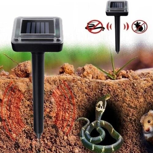Solar Ultrasonic Mouse Repeller Animal Insect Outdoor 1.2V 60MA Snake Repeller Apartment Park lawn Farmland Insect Repellent