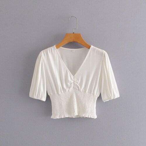 ZXQJ Blouses With Elastic