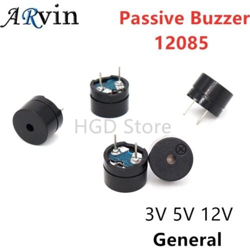 10pcs General Passive Buzzer Electromagnetic 3V 5V 12V 16ohm Communication / 2KHZ 12*8.5mm