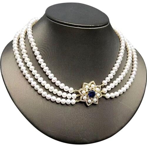 2021 Multi Layered Womens Necklaces Round Natural Pearl Necklaces Bohemia Fashion Choker Necklace 2021 Fine Jewelry