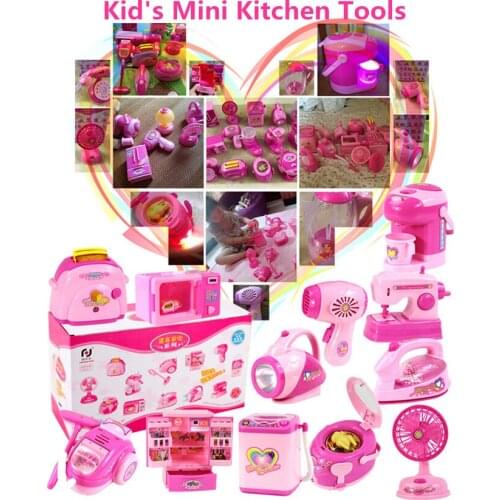 4PCS Mini Educational Simulation Refrigerator Microwave Oven Kids Play House Pretend Toy Dollhouse Furniture Kids Gifts