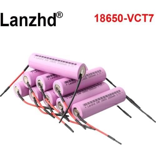 40PCS 18650 batteries 3.7v Li ion Rechargeable battery DIY wire 3300mAh battery For flashlight,mobile power supply,medical
