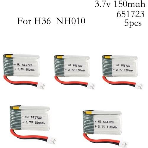 5pcs 3.7v 150mah 30C For E010 E010C E011 E013 H36 F36 NH010 Battery RC Quadcopter Spare parts 150mah 3.7 v LIPO Battery