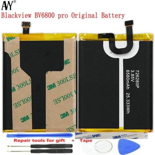 AVY For Blackview BV6800 pro Battery 6580mAh Mobile phone Rechargeable Li-polymer Original Batteries With Tracking Number