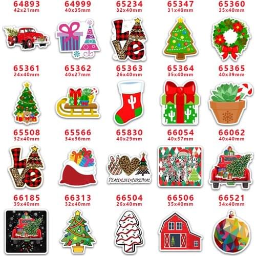 DIY Decoration Crafts Accessories 30pcs Per Christmas Character Planar Resin PR66062