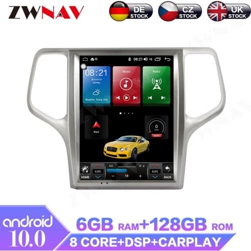 12.1 Inch 2 Din Android 10 128G Car GPS Navigation Head unit Car Multimedia Player Radio Audio For Jeep Grand Cherokee 2008-2013