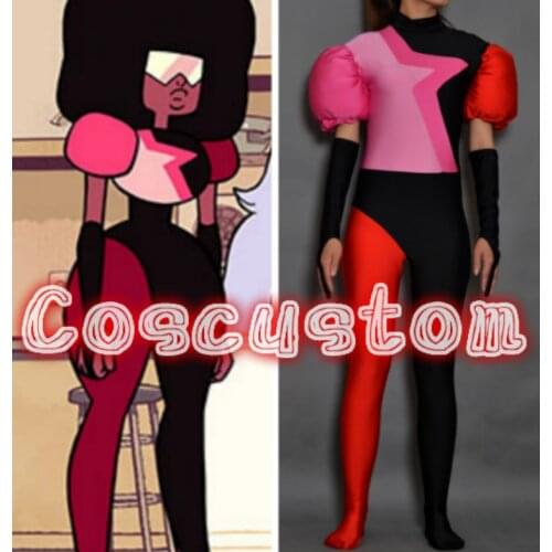 Coscustom High Quality Steven Universe Garnet Costume Spandex Suit Halloween Cosplay Costume