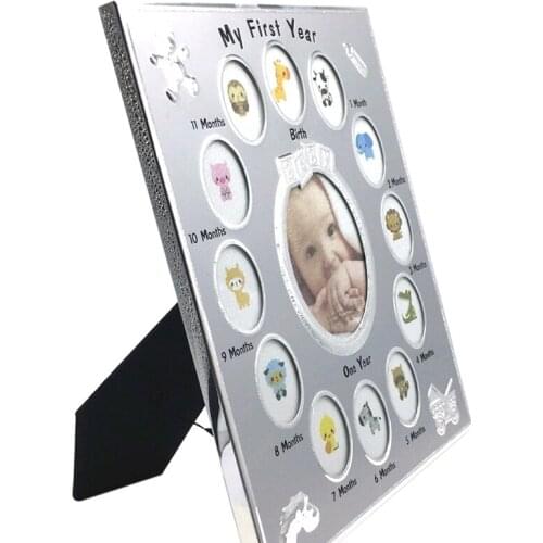 Kids Photo Frame My First Year Baby Gift Kids Birthday Gift Home Family Decoration Ornaments 12 Months Picture Frame