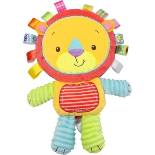 Baby Tags Plush Toy Lovey Soft Monkey Stuffed Aninaml Pacify Doll Soothing Sensory Taggy Toy Great Gift for Newborn