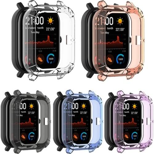For Huami Amazfit GTS 1913 Protector Case Soft Silicone Transparent Cover for Xiaomi amazfit GTS Bumper Shockproof Shell Case