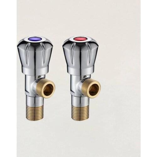 G1/2*1/2 Brass Thickened Angle Valve Faucet Water Heater Closestool Water stop valve, Hot And Cold Universal Inlet Valve