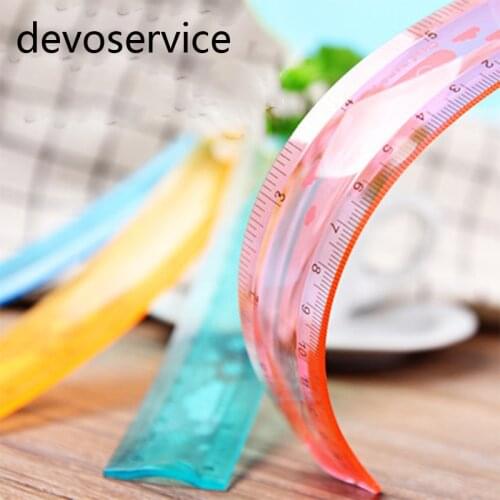 15cm 6in Candy Color Arbitrary Flexible Ruler Student Stationery School Office Supplies Mapping Tools Painting Rulers