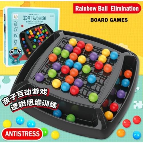 Rainbow Ball Puzzle Magic Chess Board Games Elimination Training Colorful Interactive Jigsaw Montessori Set Educational toys