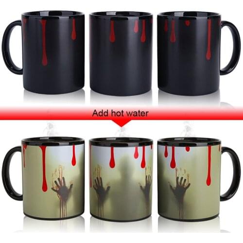 Creative Luxury Ceramic Color Changing Coffee Mug 330ml Portable Juice Milk Tea Cups Travel Household Office Water Mugs For Gift