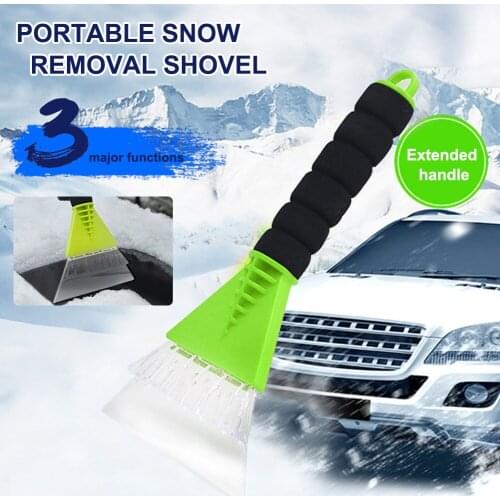 Car Snow Shovel Windshield Ice Scraper Snow Removal Tool Glass Window Defrost Snow Brush Non-Scratch Winter Car Maintenance Tool