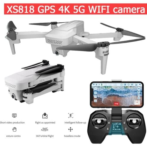 XS818 Zen Mini GPS Drone with Wifi FPV 4K HD Dual Camera Optical Flow RC Quadcopter Follow Me Mini Dron VS E520S SG907