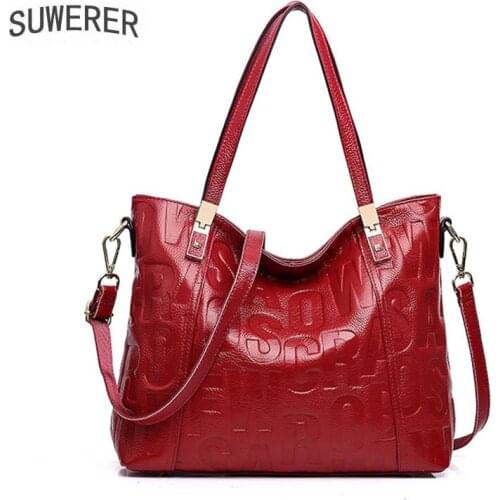 2021 New real Cowhide Tote Bag Famous Brand letter embossed single shoulder handbag luxury handbag high quality messenger bag