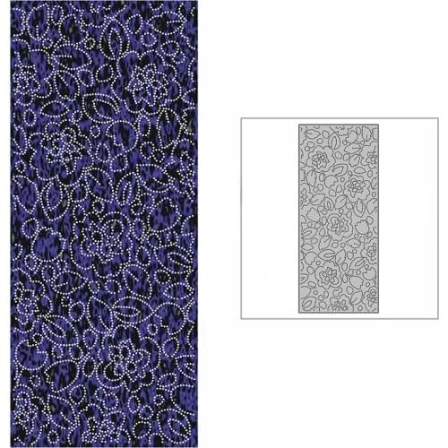 New Slim Dotted Flower Wish Background Plate Craft Embossing Mold 2021 Metal Cutting Dies for DIY Scrapbooking Album Card Making